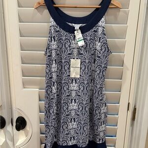 Tommy Bahama Navy and White Sundress
